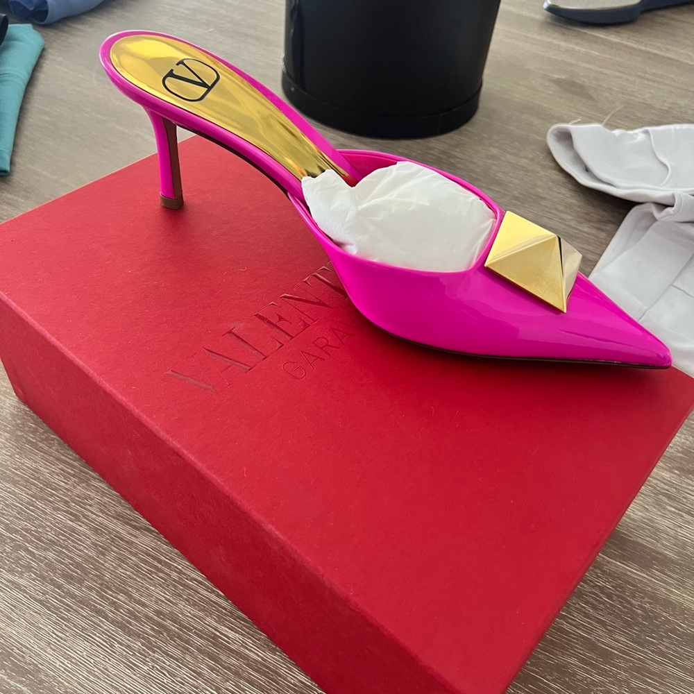 Valentino Garavani Pink and Gold Heels